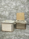 Cesto de Melamina Cuadrado con Tapa – 15x15x10 cm. COD: 3249.