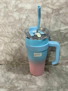 Vasos de Acero Inoxidable con Manija y Bombilla - 900ml. COD: 2936. - comprar online