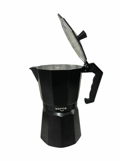 Cafetera Italiana VONNE 450ml - 9 Tazas - Color Negro. COD: 1037.