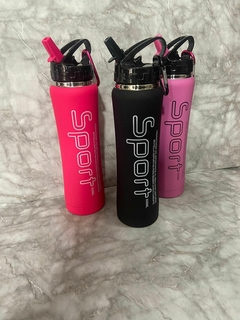 Botellas de Agua de Acero Inoxidable SPORT 500ml con Pico y Bombilla. COD: 2943. en internet