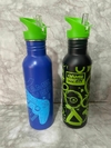 Botellas de Agua Infantiles de Acero con Dibujos - Negro o Azul. COD: 2941.