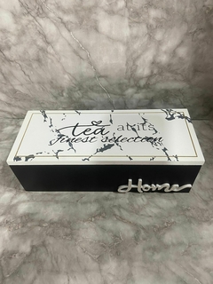 Caja de Madera para Té con 3 Divisiones - Decorativa y Práctica. COD: 3154. - comprar online