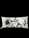 Almohadón Rosa China 60x30 cm - Diseño Blanco y Negro. COD: 3041.