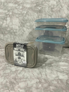 Set de 3 Herméticos BGA - Plástico Resistente en 2 Colores y 3 Tamaños Diferentes. COD: 1308. en internet
