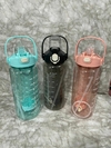 Set de 3 Botellas Motivacionales con Pico y Bombilla – Hidratación y Comodidad. COD: 2933.