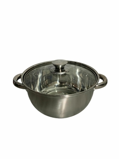 Imagen de Set de Ollas de Acero Inoxidable con Tapas de Vidrio – 4 Piezas, Apto para Todo Tipo de Cocinas. COD: 809.