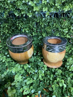 Mates de Algarrobo con Virola de Acero Inoxidable – Artesanales y Personalizables. COD: 307. - comprar online
