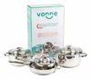 Set de Ollas de Acero Inoxidable con Tapas de Vidrio – 4 Piezas, Apto para Todo Tipo de Cocinas. COD: 809. - comprar online