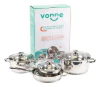 Set de Ollas de Acero Inoxidable con Tapas de Vidrio – 4 Piezas, Apto para Todo Tipo de Cocinas. COD: 809. - comprar online
