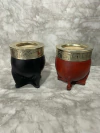 Mates Imperiales de Calabaza y Cuero con Virola de Alpaca – Artesanales y Únicos. COD: 301.