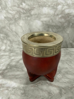 Mates Imperiales de Calabaza y Cuero con Virola de Alpaca – Artesanales y Únicos. COD: 301. - Blanqueria santina