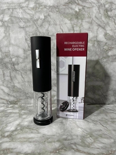 Destapador de Vino Eléctrico Recargable USB-C con Luz LED – Potente y Moderno