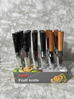 Cuchillo de Cocina y Frutas KingGary con Mango Pintado – Varios Diseños – Filo Profesional