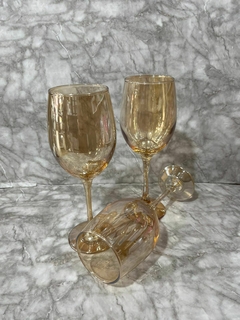 Set x6 Copas de Vino Vidrio Naranja Fumé 450 ml en Caja. COD:73. - comprar online