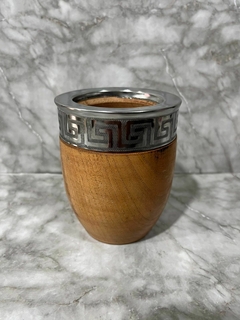 Mate de algarrobo con virola de acero inoxidable – Personalizable. COD: 307. en internet