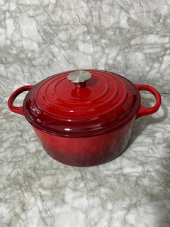 Olla de Hierro Fundido Esmaltado VONNE 26 cm con Tapa – Rojo o Azul. COD: 812. - comprar online