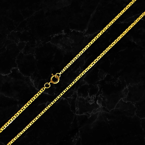 Corrente Piastrini Fecho Tradicional 2mm - Banhada a Ouro 18K - comprar online