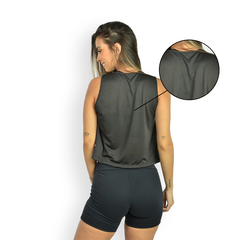 Regata Cropped Dry Fit Fitness Feminina Com Microfuros UV50+ - Lavicta Fitness