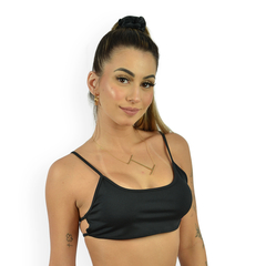 Top Sem Costas Com Bojo Removível Fitness Feminino Alça Fina