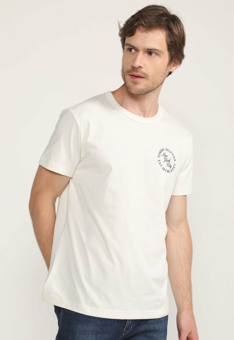 CAMISETA T-SHIRT LOGO BRANCA TOMMY HILFIGER MASCULINA
