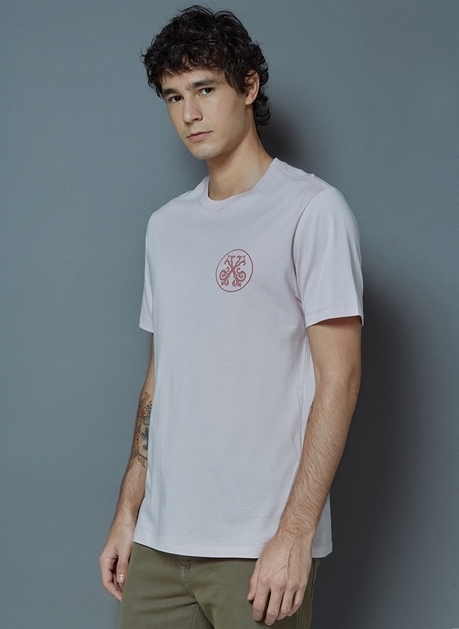 CAMISETA RG CHEST LOGO JOHN JOHN ROSA CLARO MASCULINA