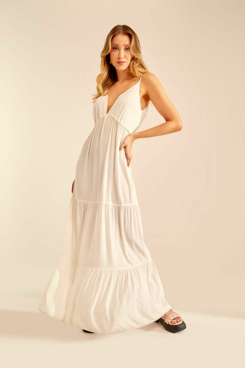 VESTIDO TECIDO MARIAS OFF WHITE FEMININO OH BOY!