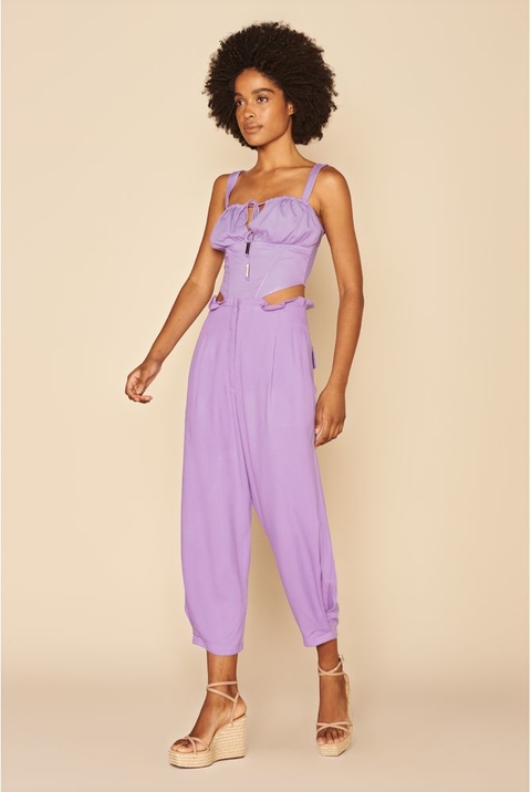 CALÇA BABADO LILÁS MY PLACE FEMININA