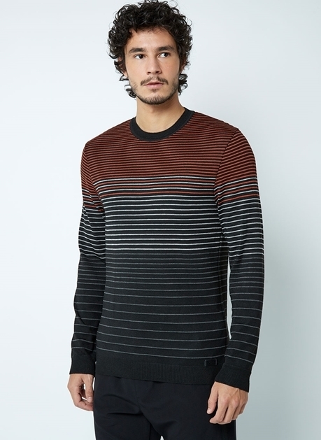 TRICOT MANGA LONGA LISTRADO JOHN JOHN MASCULINO