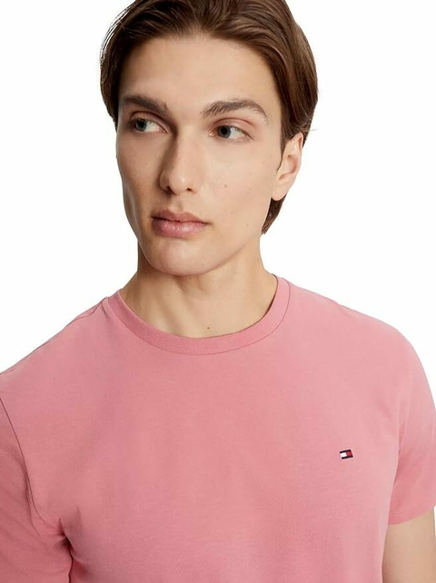 CAMISETA CLÁSSICA ROSA GOIABA TOMMY HILFIGER MASCULINA