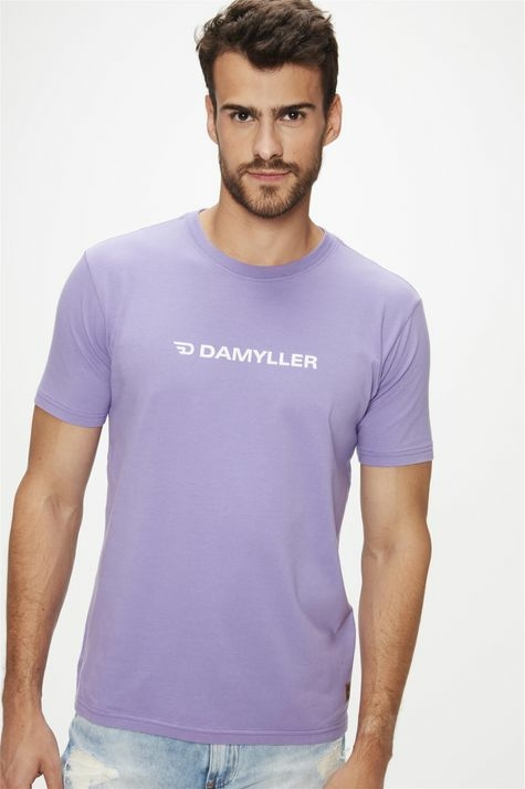 CAMISETA COM ESTAMPA LOGO DAMYLLER LILAS MASCULINA