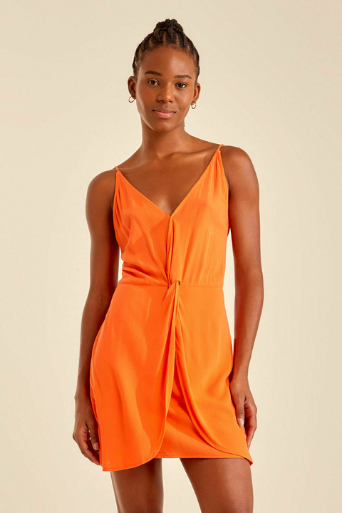 VESTIDO TECIDO TORCIDA CURTO VERMELHO TROPICAL FEMININO OH BOY!