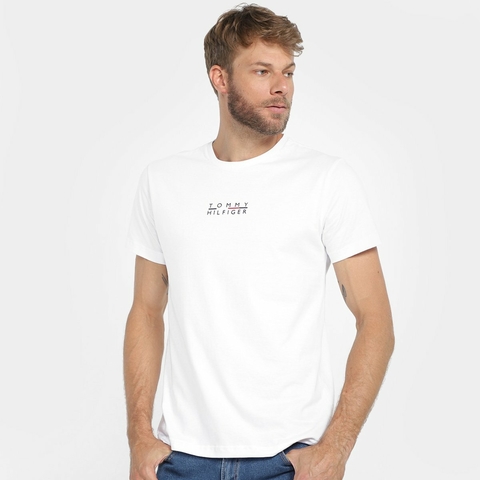 CAMISETA T-SHIRT SQUARELOGOTTE BRANCA TOMMY HILFIGER MASCULINA