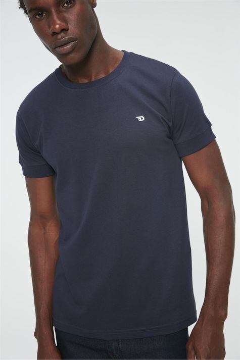 CAMISETA COLLEGE BASICA DAMYLLER AZUL ESCURO MASCULINA