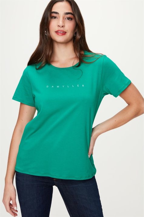 CAMISETA FEMININA COM ESTAMPA DAMYLLER VERDE ESCURO FEMININA