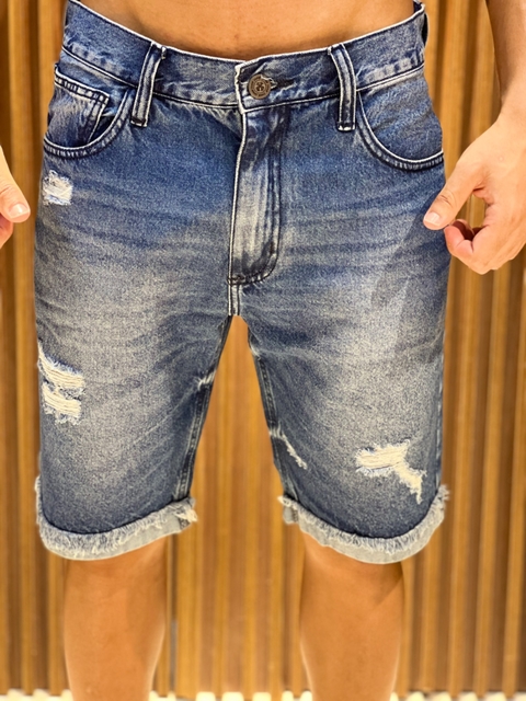 BERMUDA JEANS COM DESTROYED - JOHN JOHN