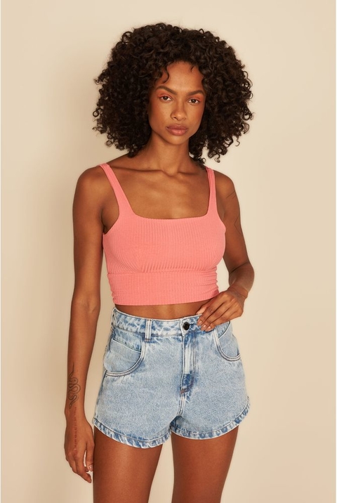 TOP CROPPED COM PALA ROSE - MY PLACE