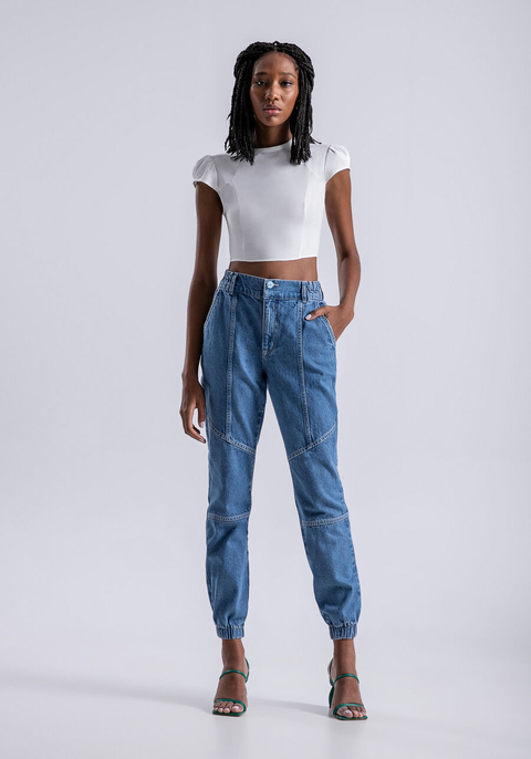 BLUSA CROPPED EM VISCOSE COM AMARRAÇÃO NAS COSTAS LEZ A LEZ FEMININA