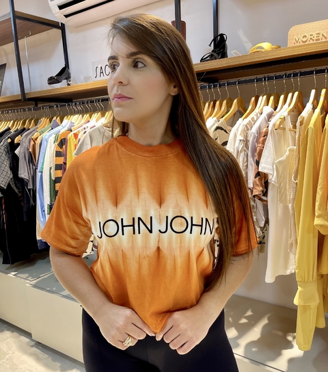 T SHIRT BASICA LARANJA JOHN JOHN FEMININA