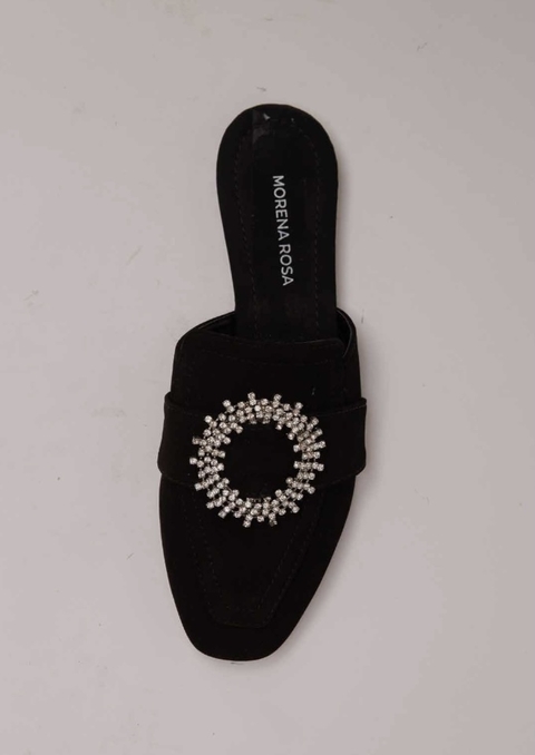 MULE RASTEIRO COM PEDRARIA PRETO MORENA ROSA FEMININA - comprar online