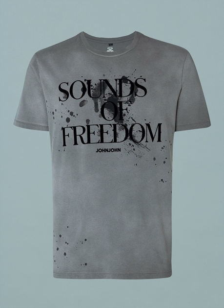 CAMISETA BASICA SOUNDS JOHN JOHN CINZA MEDIO MASCULINA