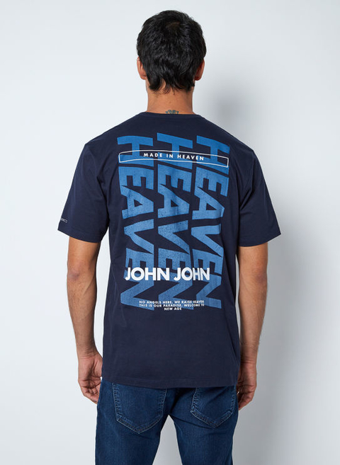 CAMISETA RX VERTICAL HEAVEN JOHN JOHN AZUL ESCURO MASCULINA