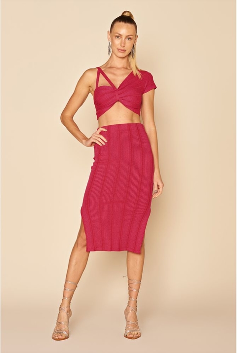 SAIA TRICOT FENDAS LATERAIS MY PLACE FEMININA