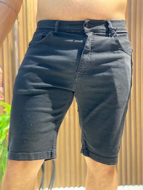 BERMUDA JEANS PRETA - JOHN JOHN