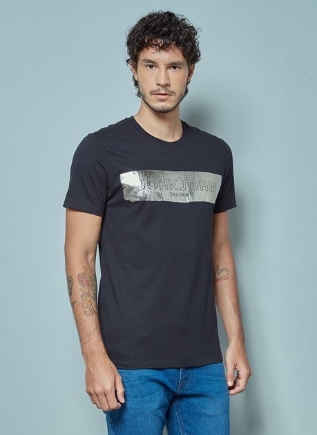 CAMISETA RG PLAQUE JOHN JOHN PRET0 MASCULINA