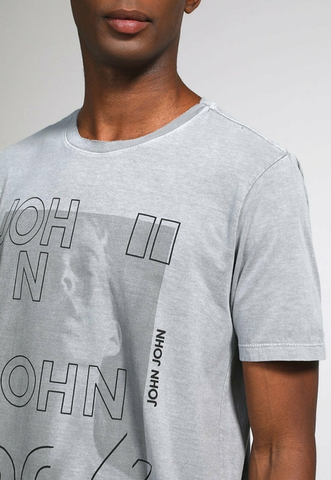 CAMISETA BASICA WOMAN JOHN JOHN CINZA CLARO MASCULINA