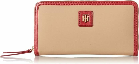 CARTEIRA BEGE E VERMELHA TOMMY HILFIGER FEMININA