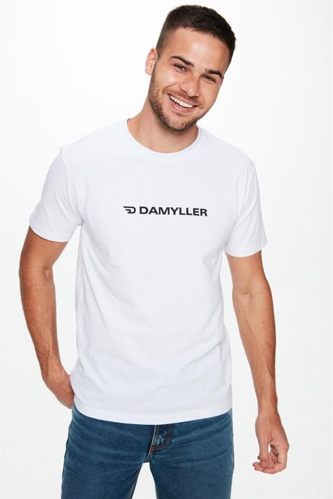 CAMISETA COM ESTAMPA LOGO DAMYLLER BRANCO MASCULINA