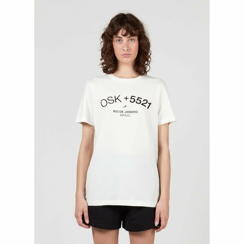 T-SHIRT OSK+5521 OFFWHITE OSKLEN FEMININA