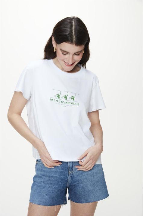 CAMISETA COM ESTAMPA PALM TENNIS CLUB DAMYLLER