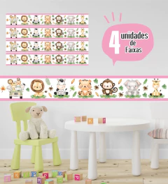Faixa Adesiva Decorativa Safari Bordinha Rosa - loja online